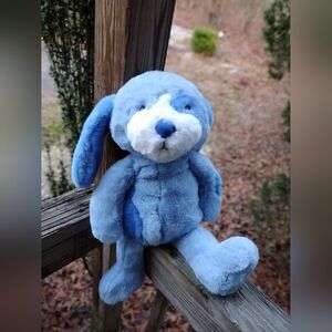 Blue and White Stuffed Animal Dog